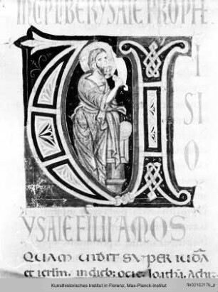 Bibel : Historisierte Initiale U: Jesaia