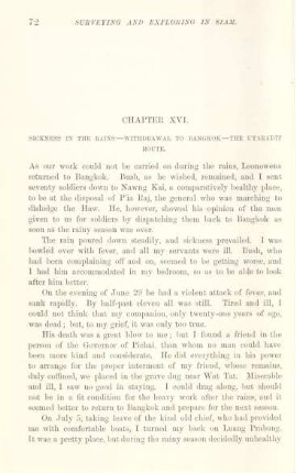 Chapter XVI. Sickness in the rains - withdrawal to Bangkok - the Utaradit route