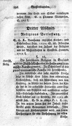 Dritter Abschnitt. Religions Verfassung