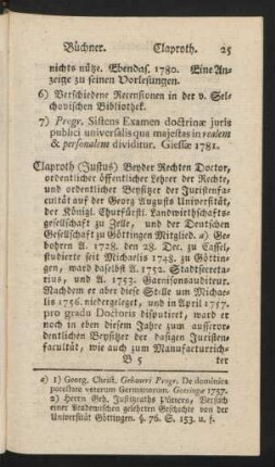 Claproth (Justus)