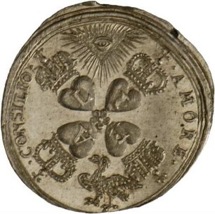 Medaille von Johann Färber auf die Hochzeit von Joseph I. und Wilhelmine Amalie von Braunschweig-Lüneburg, 1699
