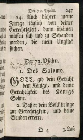 247-257, Der 72. Psalm. - Der 73. Psalm.