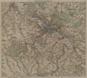 Karte von Dresden und Umgebung, 1:60 000, ca. 1931 : Dresdens Umgebung. - 1:60 000. - Dresden : Meinhold , [ca. 1931]. - 1 Kt. : mehrfarb. ; 70 x 62 cm, gefaltet