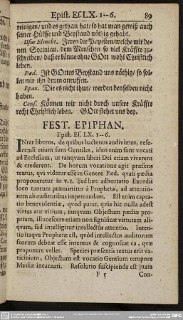 Fest. Epiphan. Epist. Es. LX. 1-6