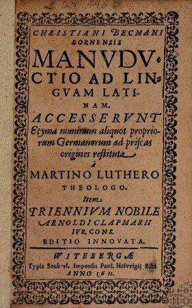 Manuductio ad linguam latinam