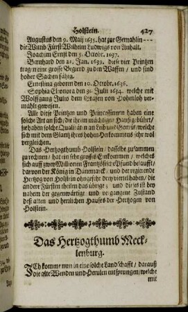Das Hertzogthumb Mecklenburg.