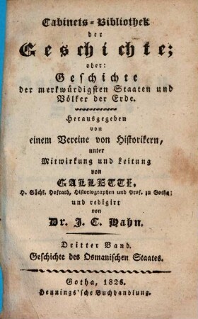 Geschichte des Osmanischen Staates