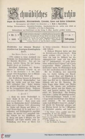 26: Geschichte der älteren Bruderschaften des heutigen Landkapitels Horb, [1]
