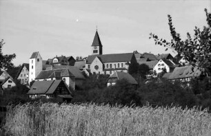 Göschweiler: Blick auf Göschweiler, Vordergrund Kornfeld