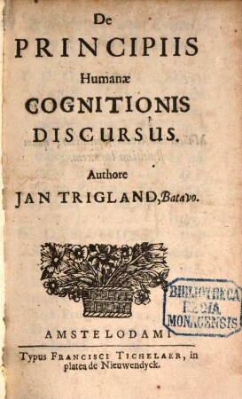 De Principiis Humanae Cognitionis Discursus