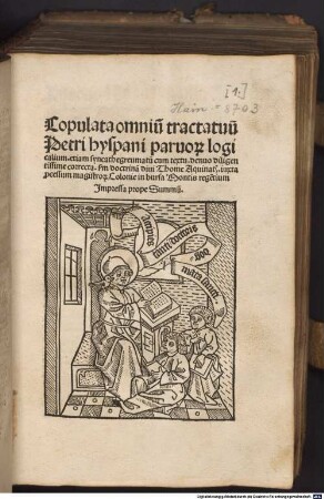 Copulata omnium tractatuum Petri Hispani etiam syncategorematum et parvorum logicalium ac trium modernorum secundum doctrinam Thomae Aquinatis cum textu : [1-3], [1]