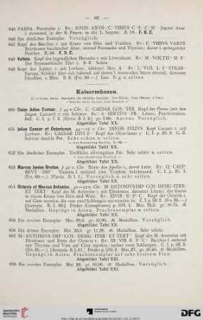Kaisermünzen (Nr. 850-1298)