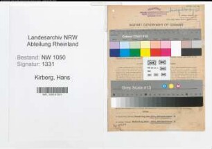 Entnazifizierung Hans Kirberg , geb. 04.10.1898 (Direktor)