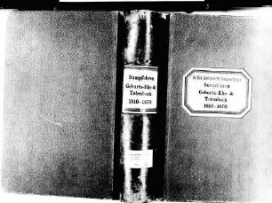 Sumpfohren, Hüfingen VS; Katholische Gemeinde: Standesbuch 1810-1870