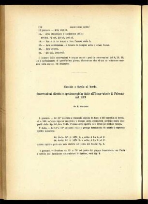Macchie e facole al bordo. osservazioni dirette e spettroscopiche fatte all'Osservatorio di Palermo nel 1873