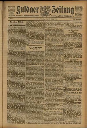 Dritte Ausgabe vom Samstag, den 10. März 1906.