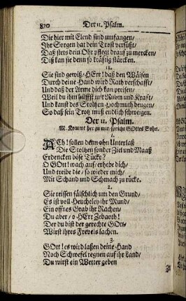 Der 11. Psalm. - Der 20. Psalm.