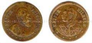 (tragbare) Medaille auf die Kaiser Friedrich III. und Wilhelm II.