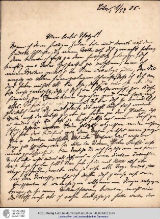 Brief vom 01.12.1906