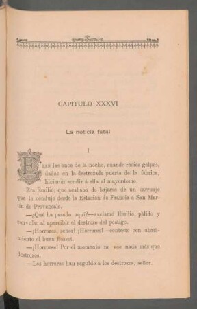 Capítulo XXXVI - La noticia fatal