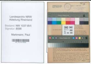 Entnazifizierung Paul Markmann , geb. 30.04.1890 (Kaufmann)