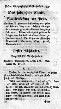 Das sechszehnte Capitel. Staatsverfassung von Polen