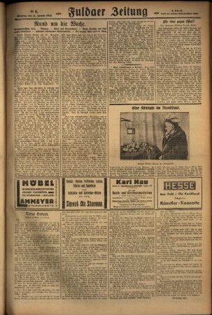 Dritte Ausgabe vom Sonntag, den 13. Januar 1929.