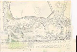 Kuranlage Meran: Lageplan mit Gartenplan 1:200