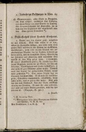 2. Beschaffenheit seines Handels überhaupt.