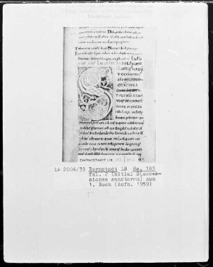 Eusebius Caesariensis, Historia Ecclesiastica — Initiale S(uccessiones sanctorum), Folio 2recto