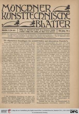 8: Die allgemeinen Grundlagen des monumentalen und dekorativen Pastells