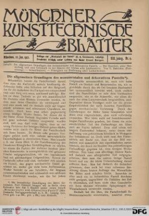8: Die allgemeinen Grundlagen des monumentalen und dekorativen Pastells