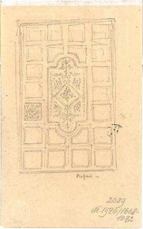 Gärtner, Friedrich von; Athen (Griechenland); Königliche Residenz (Athener Schloss) - Plafond (Ansicht)