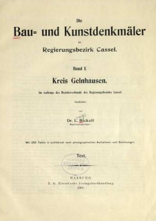 1: Kreis Gelnhausen : Text
