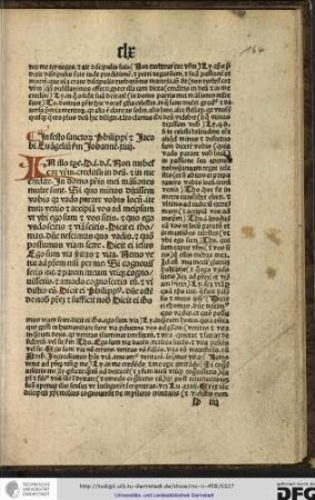 In festo sanctorum Philippi et Jacobi, evangelium secundum Johannem xiiii.