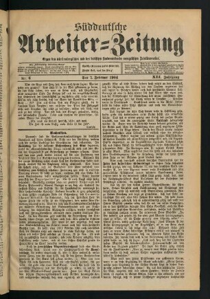 Nr. 6. Den 7. Februar 1904. - Nr. 10. Den 6. März 1904.
