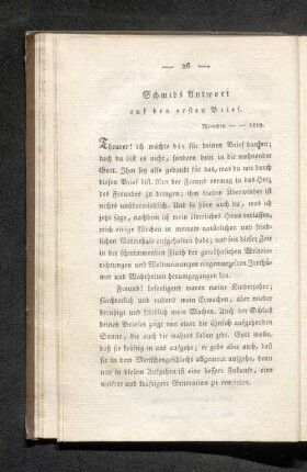 Schmids Antwort auf den ersten Brief.