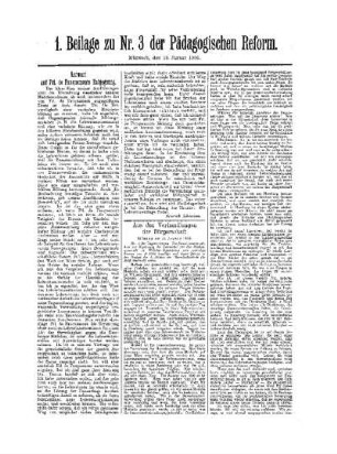 Antwort auf Frl. de Fauquemonts Entgegnung : 1. Beilage zu Nr. 3 der Pädagogischen Reform