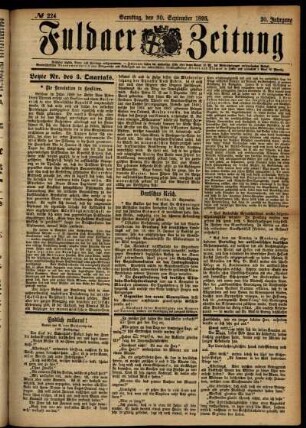 Ausgabe vom Samstag, den 30. September 1893.
