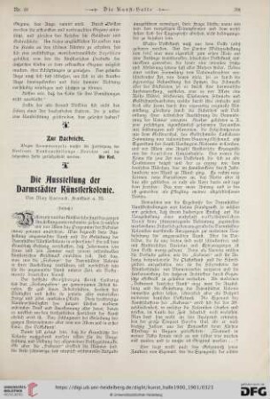 6: Die Ausstellung der Darmstädter Künstlerkolonie