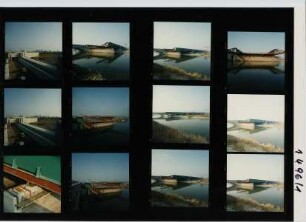 Kanalbrücke über die Weser - Unterbauten - Mittellandkanal, Minden, 1996