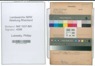 Entnazifizierung Philipp Lutowsky , geb. 03.09.1912 (Reg.Sekretaer)