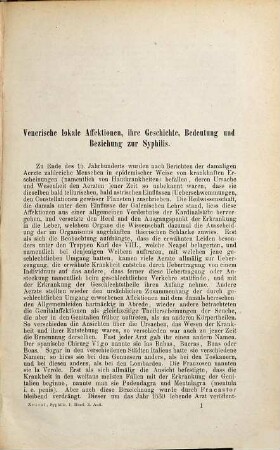 Lehrbuch der Syphilis und der mit dieser verwandten örtlichen venerischen Krankheiten, 1. Die örtlichen venerischen Krankheiten und ihre Folgezustände