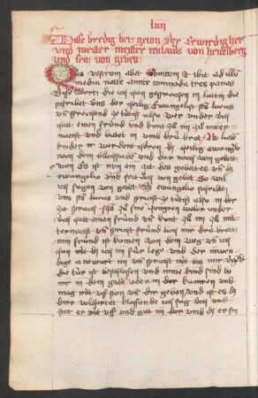 Predigt vom Gebet (Lc 11,5). Predigt von der Liebe Gottes (Io 3,16)