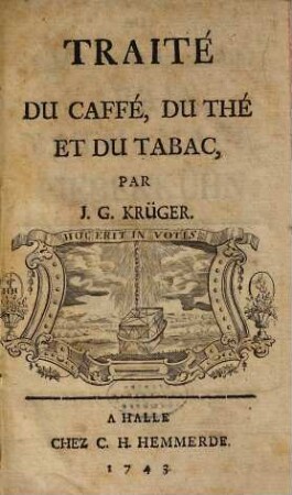 Traité Du Caffé, Du Thé Et Du Tabac