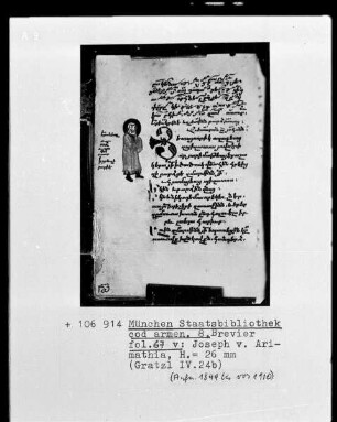 Brevier — Joseph von Arimathia, Folio 67verso