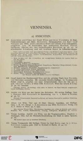 Viennensia (Nr. 627-776)