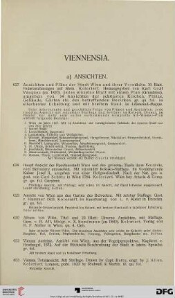Viennensia (Nr. 627-776)