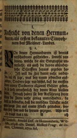 Diplomatische und curieuse Nachlese der Historie von Obersachsen und angrentzenden Ländern, [Bd. 1], Theil 1
