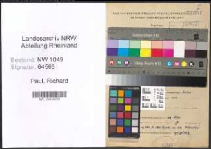 Entnazifizierung Richard Paul , geb. 31.07.1902 (Werkmeister)